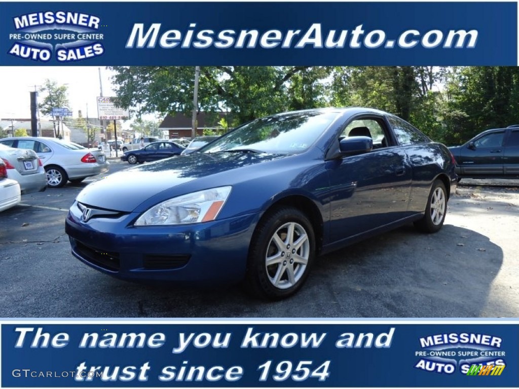 2003 Accord EX V6 Coupe - Sapphire Blue Pearl / Black photo #1