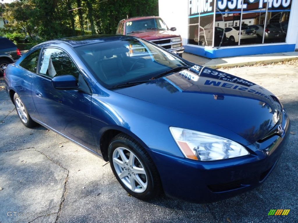 2003 Accord EX V6 Coupe - Sapphire Blue Pearl / Black photo #4