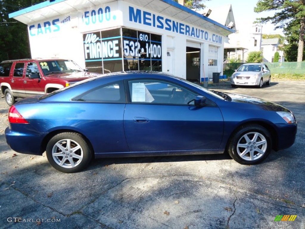 2003 Accord EX V6 Coupe - Sapphire Blue Pearl / Black photo #5
