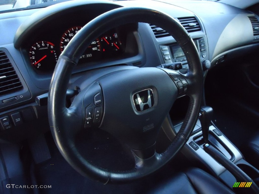 2003 Accord EX V6 Coupe - Sapphire Blue Pearl / Black photo #14