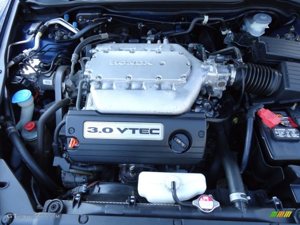2003 Accord EX V6 Coupe - Sapphire Blue Pearl / Black photo #22