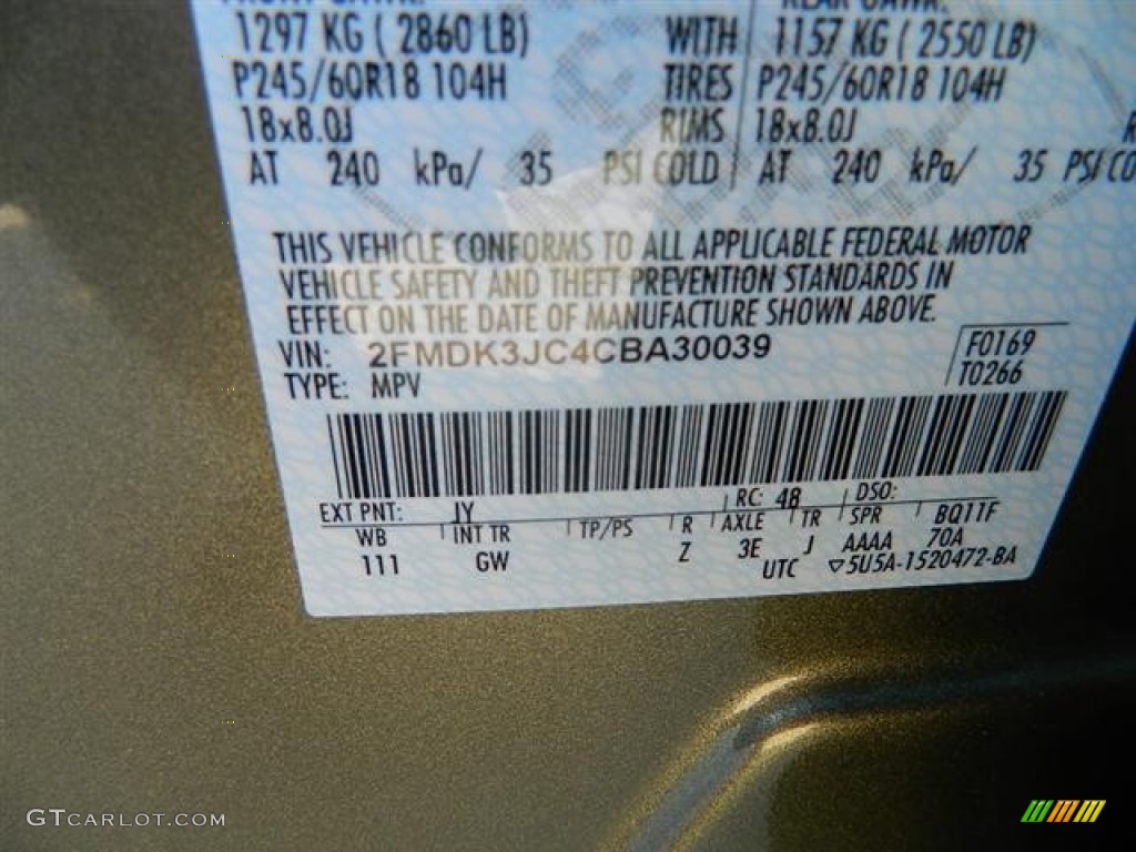 2012 Edge Color Code JY for Ginger Ale Metallic Photo #58156001
