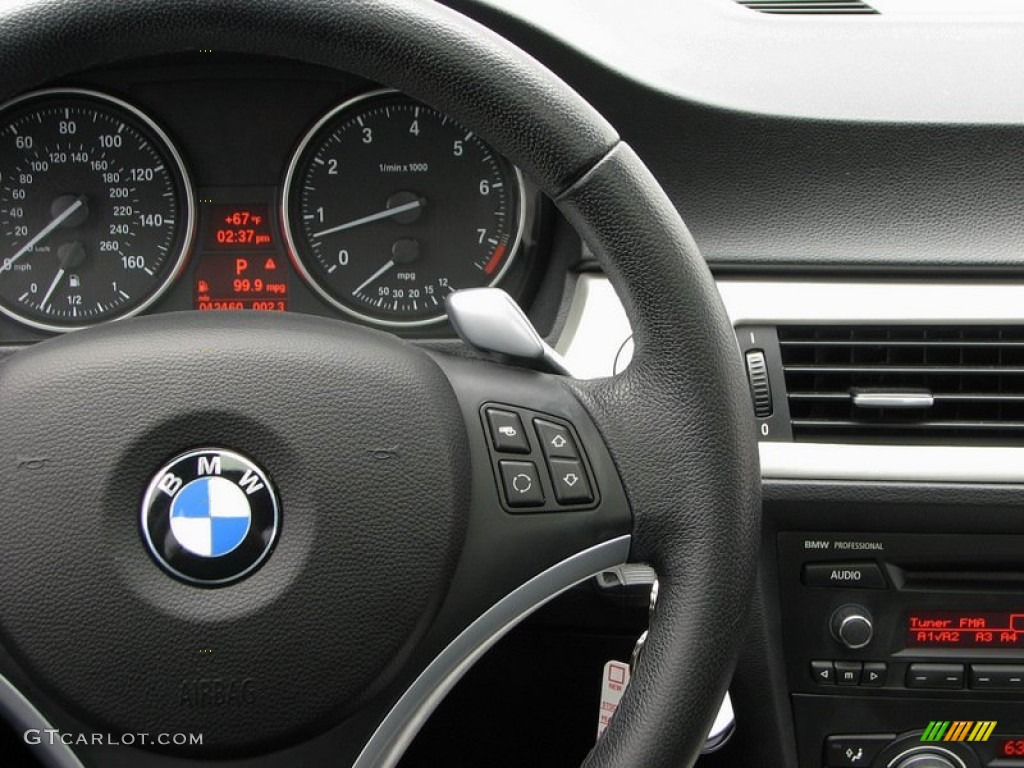 2008 BMW 3 Series 328i Sedan Black Steering Wheel Photo #58156596