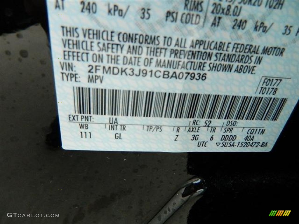 2012 Edge Color Code UA for Black Photo #58156748
