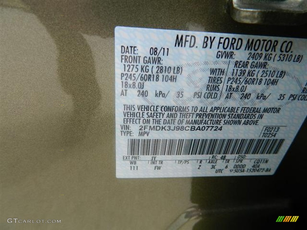 2012 Edge Color Code JY for Ginger Ale Metallic Photo #58156868