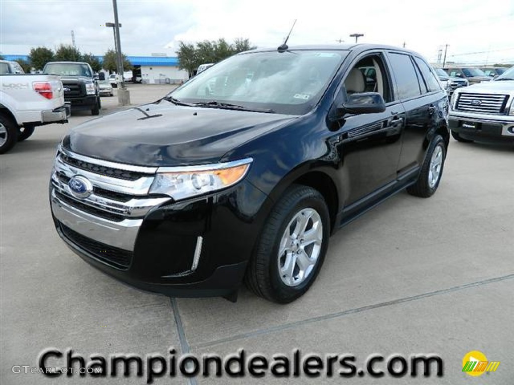 2012 Edge SEL EcoBoost - Black / Medium Light Stone photo #1