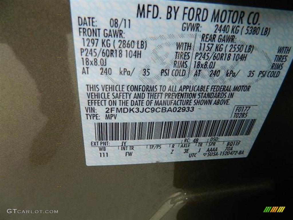 2012 Edge Color Code JY for Ginger Ale Metallic Photo #58157474