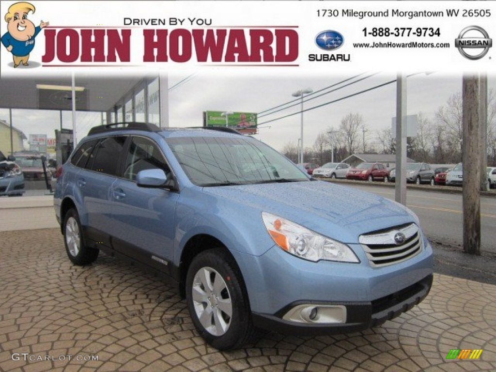 2012 Outback 2.5i Premium - Sky Blue Metallic / Off Black photo #1