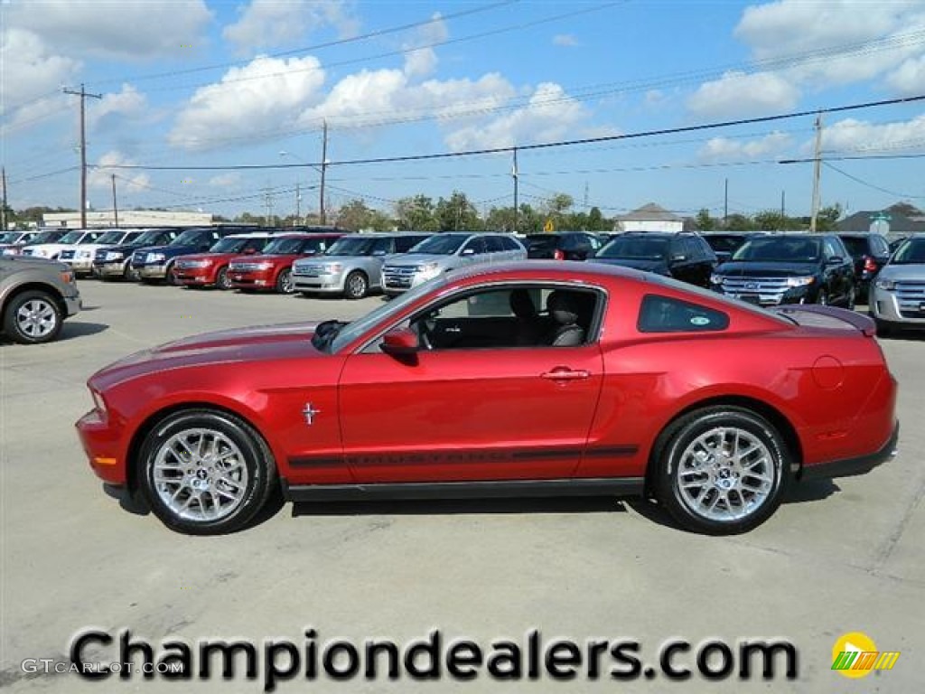 2012 Mustang V6 Premium Coupe - Red Candy Metallic / Charcoal Black photo #1