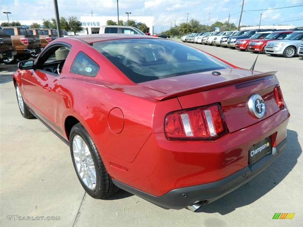 2012 Mustang V6 Premium Coupe - Red Candy Metallic / Charcoal Black photo #8