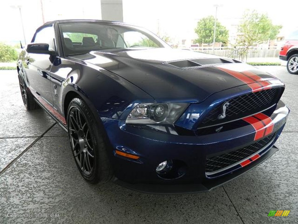 2012 Mustang Shelby GT500 SVT Performance Package Convertible - Kona Blue Metallic / Charcoal Black/Red photo #3