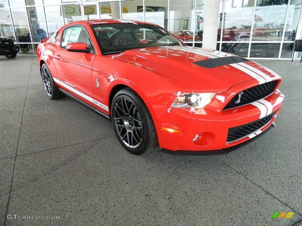 Race Red 2012 Ford Mustang Shelby GT500 SVT Performance Package Coupe Exterior Photo #58159615