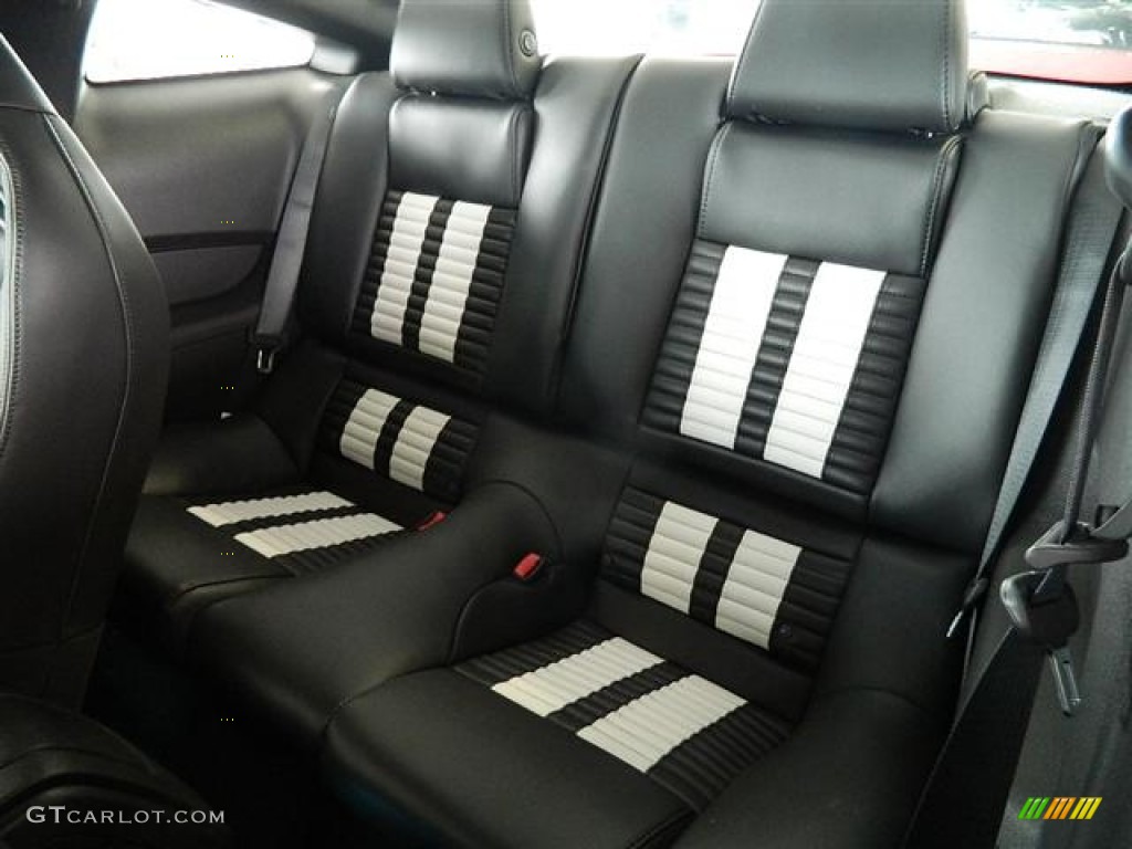 Charcoal Black/White Interior 2012 Ford Mustang Shelby GT500 SVT Performance Package Coupe Photo #58159676