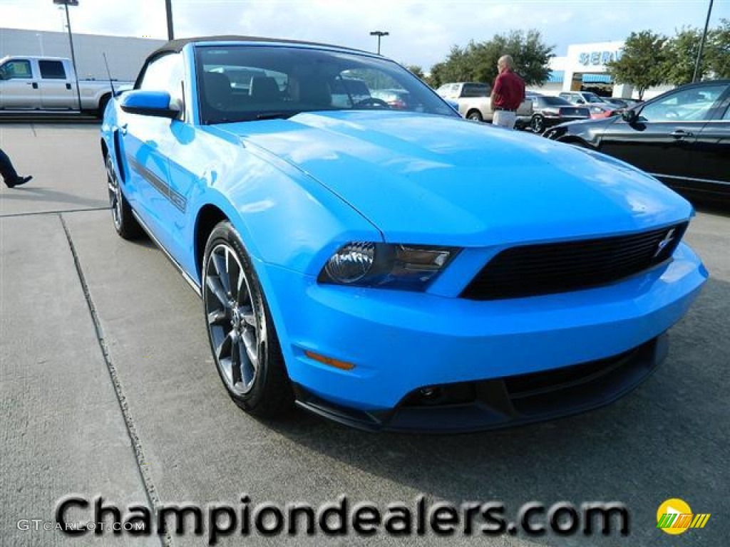 2012 Mustang C/S California Special Convertible - Grabber Blue / Charcoal Black/Carbon Black photo #1