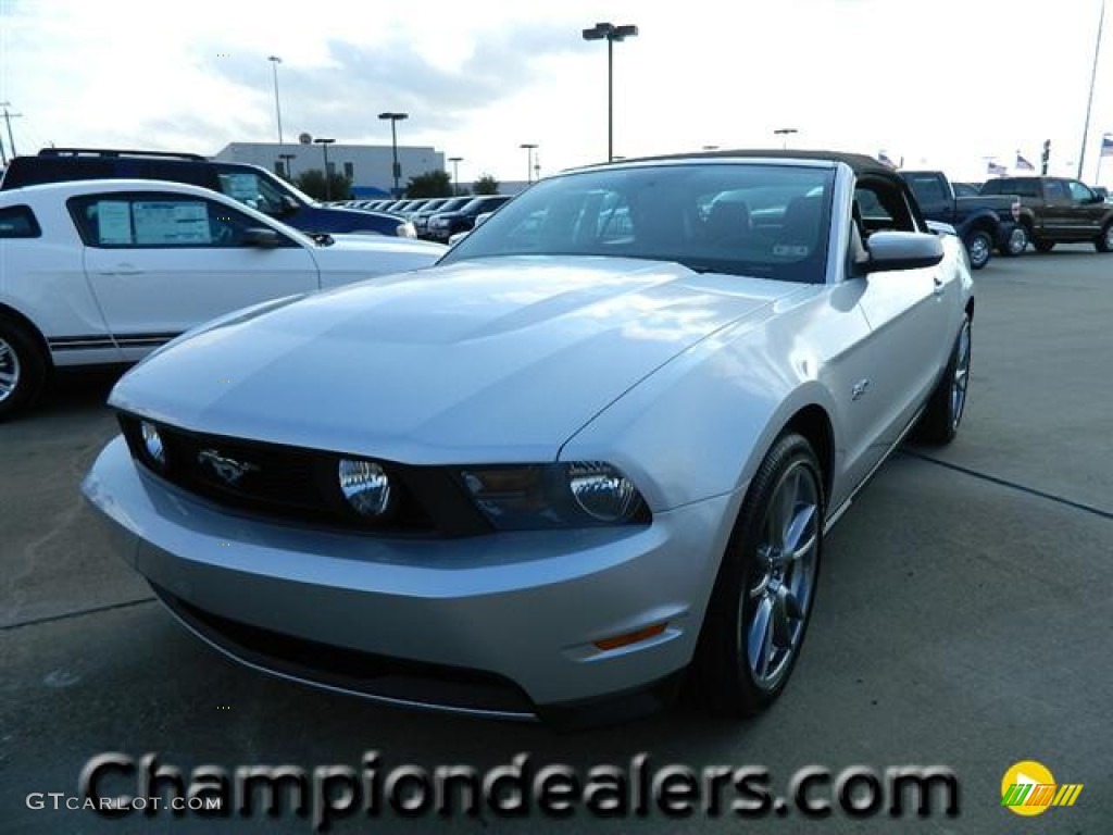 2012 Mustang GT Premium Convertible - Ingot Silver Metallic / Charcoal Black/Cashmere photo #1