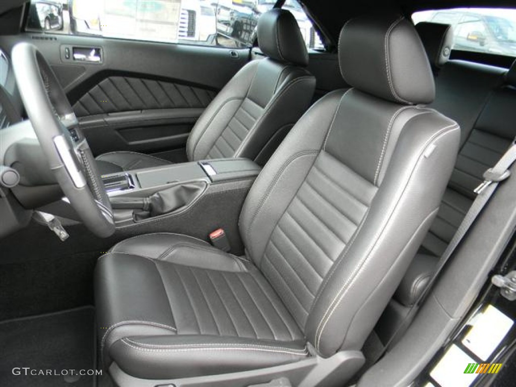 Charcoal Black Interior 2012 Ford Mustang GT Premium Convertible Photo #58160540