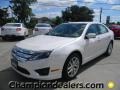 2011 White Platinum Tri-Coat Ford Fusion SEL V6  photo #1