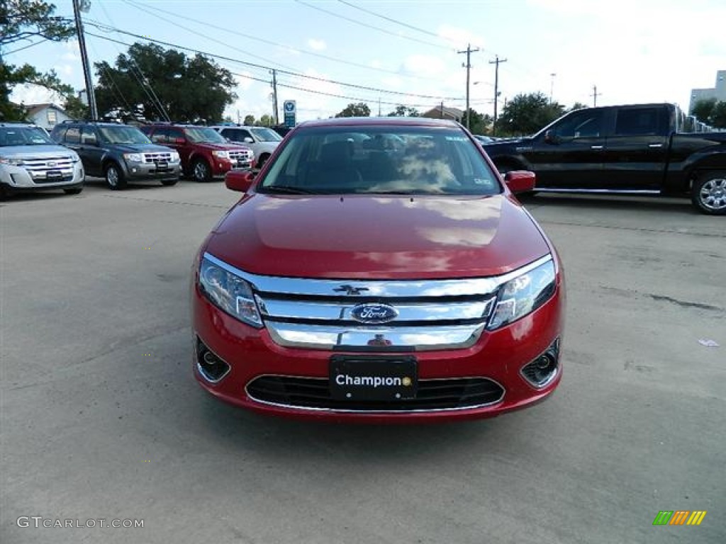 2011 Fusion SEL - Red Candy Metallic / Charcoal Black photo #2