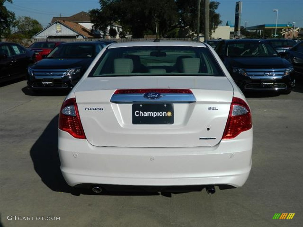 2011 Fusion SEL V6 - White Platinum Tri-Coat / Medium Light Stone photo #6