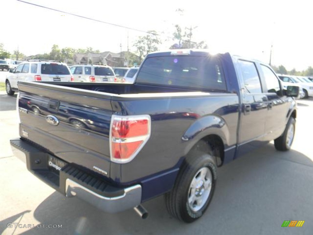 2011 F150 XLT SuperCrew - Dark Blue Pearl Metallic / Steel Gray photo #5