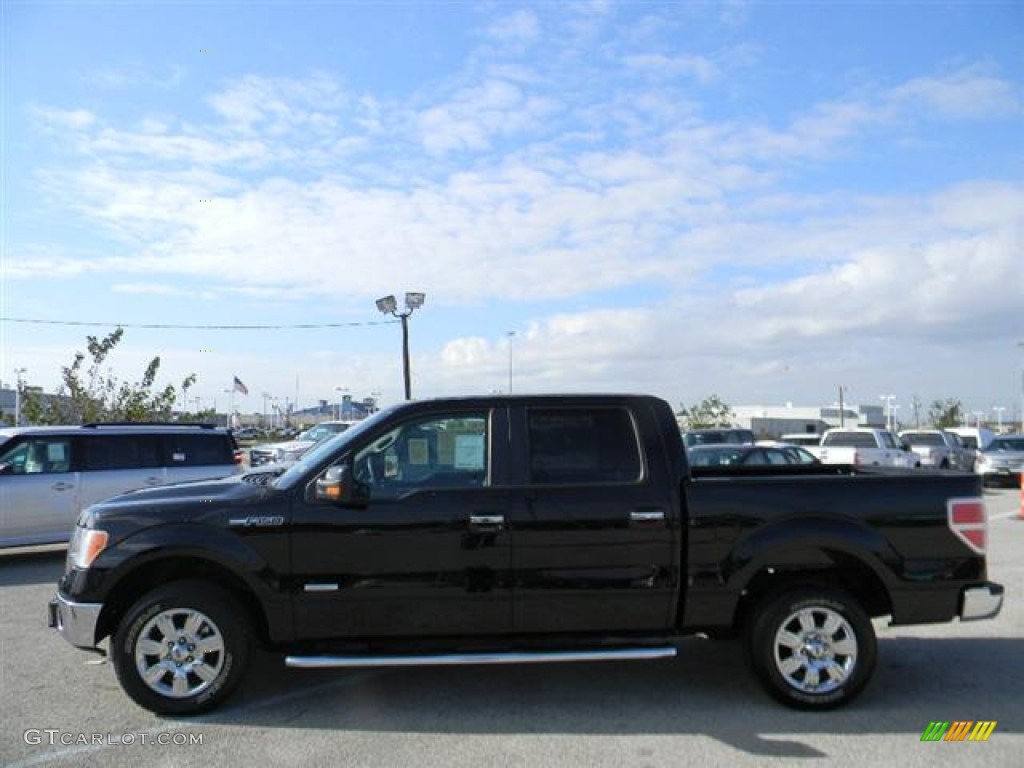 2011 F150 XLT SuperCrew - Ebony Black / Steel Gray photo #8