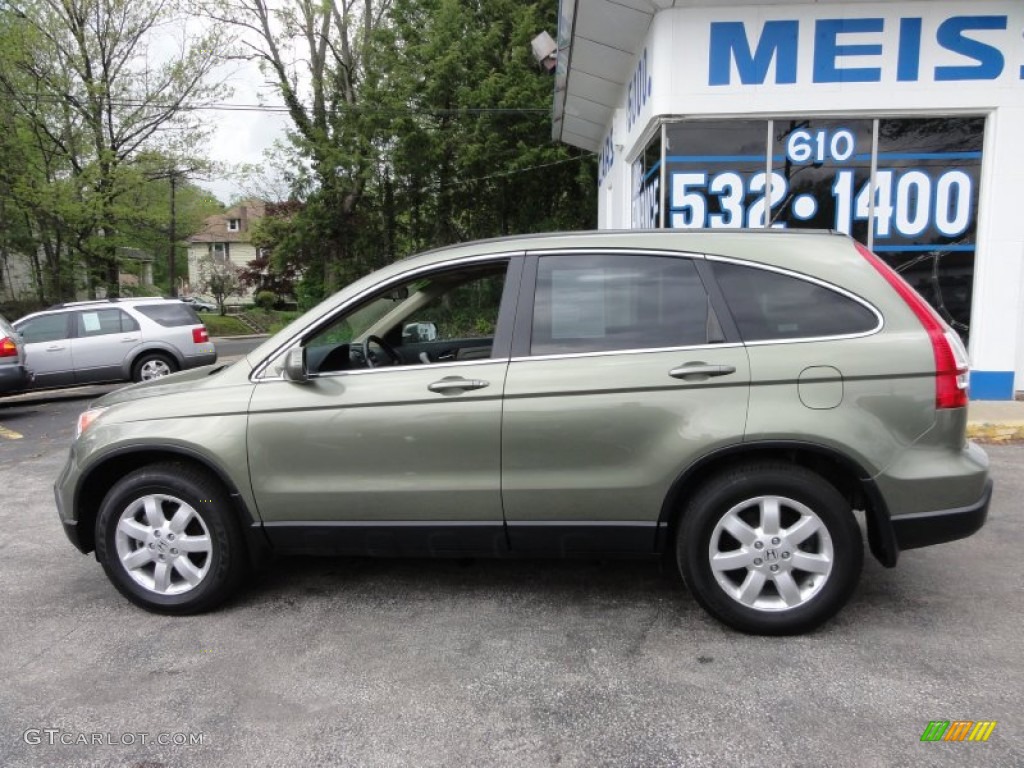 2007 CR-V EX-L 4WD - Green Tea Metallic / Ivory photo #10