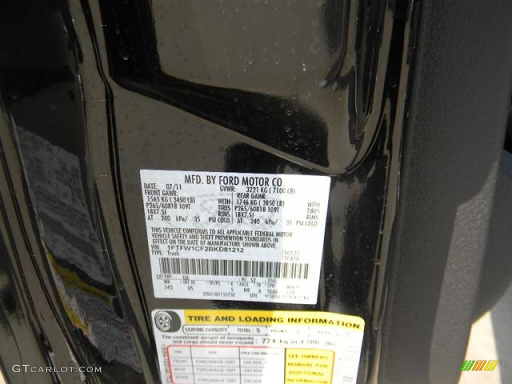 2011 F150 XLT SuperCrew - Ebony Black / Steel Gray photo #9