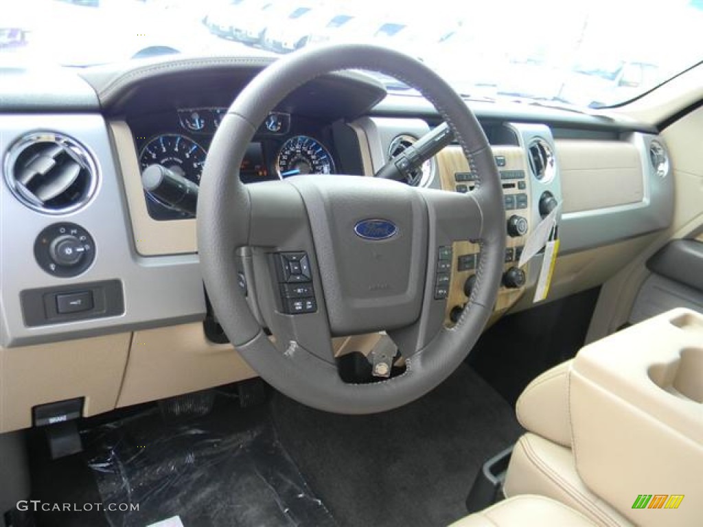 2011 Ford F150 Lariat SuperCrew 4x4 Pale Adobe Dashboard Photo #58164149