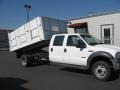 2007 Oxford White Ford F550 Super Duty XL Crew Cab Dump Truck  photo #4