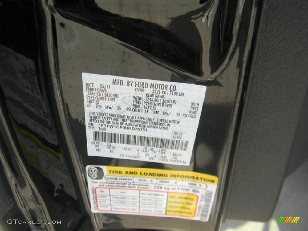 2011 F150 XLT SuperCrew - Ebony Black / Steel Gray photo #8