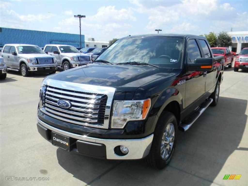 2011 F150 XLT SuperCrew - Ebony Black / Steel Gray photo #9