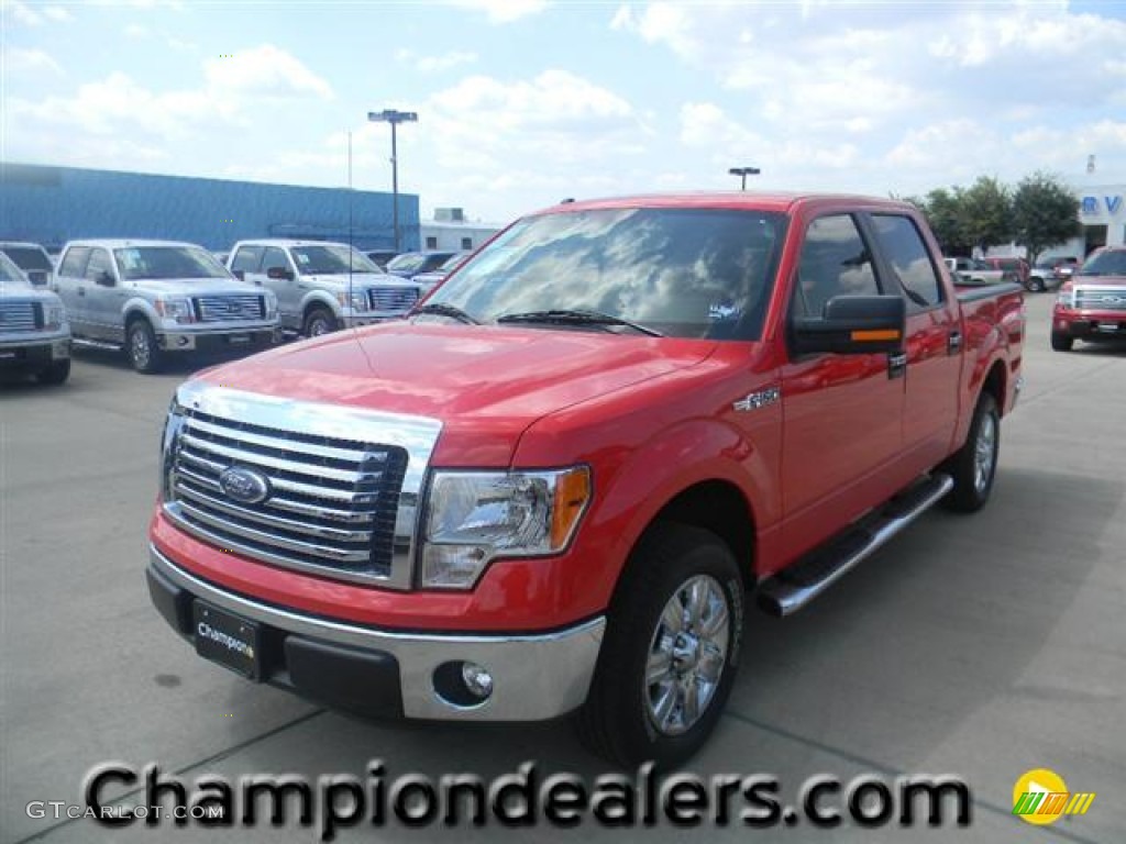 2011 F150 XLT SuperCrew - Race Red / Steel Gray photo #1