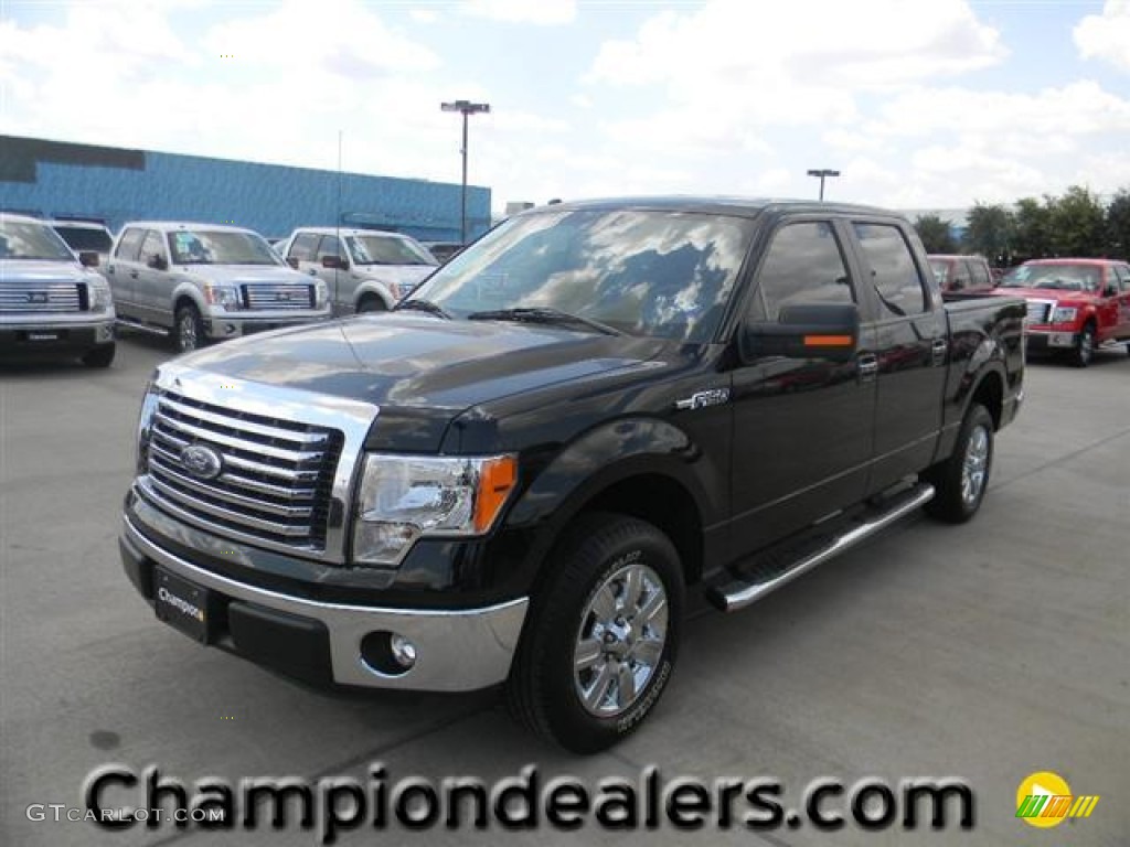 2011 F150 XLT SuperCrew - Ebony Black / Steel Gray photo #1