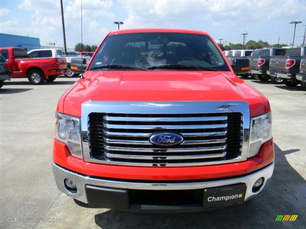 2011 F150 XLT SuperCrew - Race Red / Steel Gray photo #2