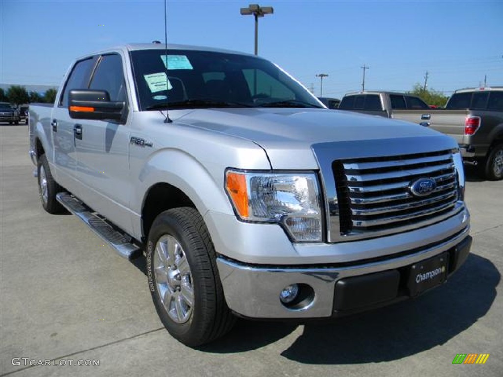 2011 F150 XLT SuperCrew - Ingot Silver Metallic / Steel Gray photo #3