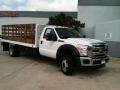 Oxford White - F550 Super Duty XL Regular Cab Stake Truck Photo No. 1