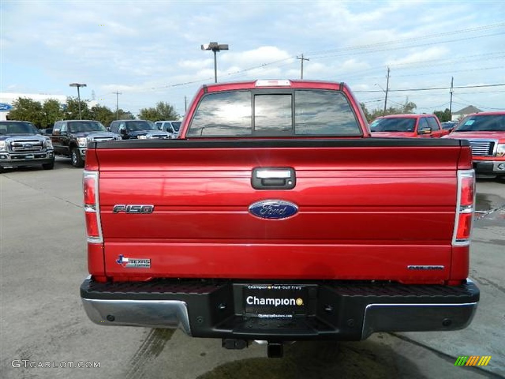 2011 F150 XLT SuperCrew 4x4 - Red Candy Metallic / Steel Gray photo #6