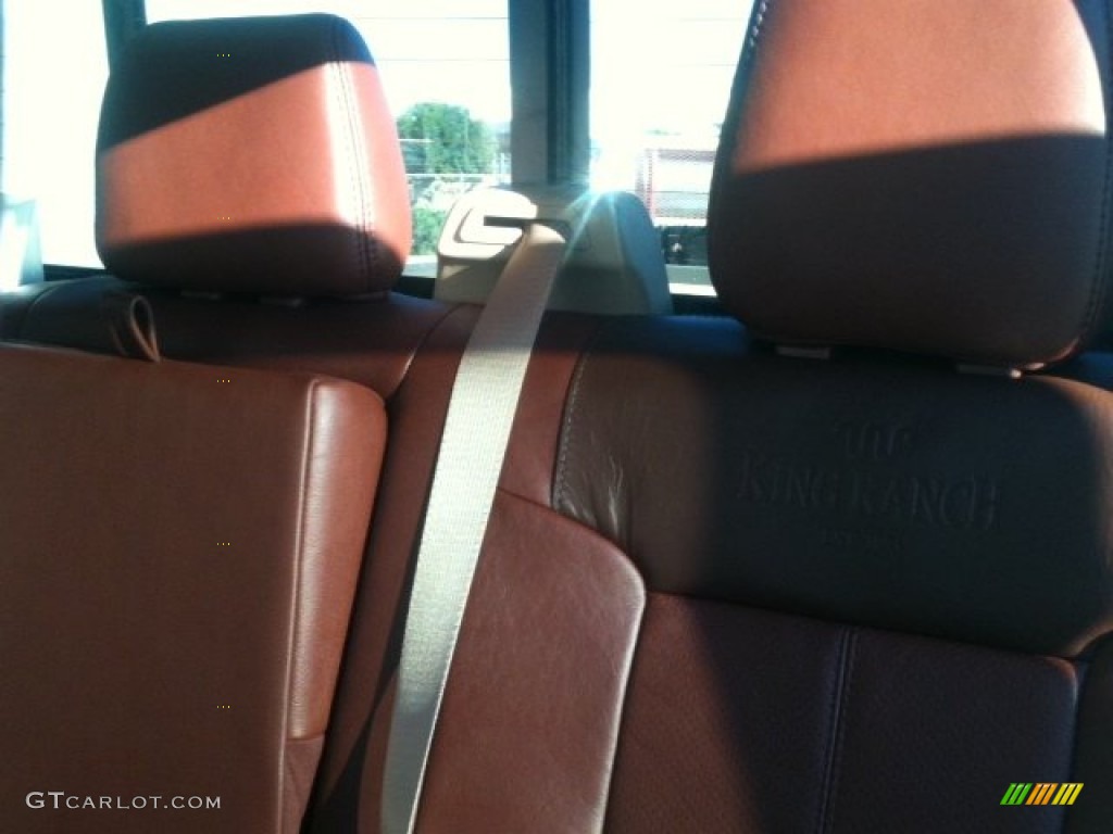 2012 F250 Super Duty King Ranch Crew Cab 4x4 - White Platinum Metallic Tri-Coat / Chaparral Leather photo #11