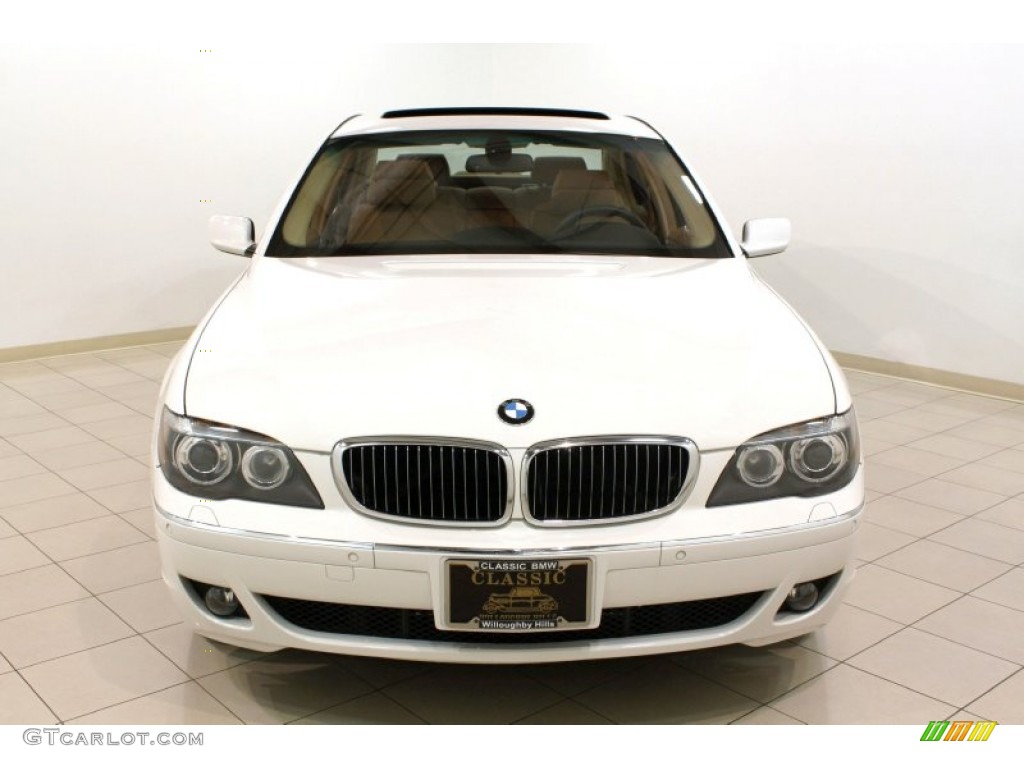 2008 7 Series 750i Sedan - Alpine White / Natural Brown Nasca Leather photo #2