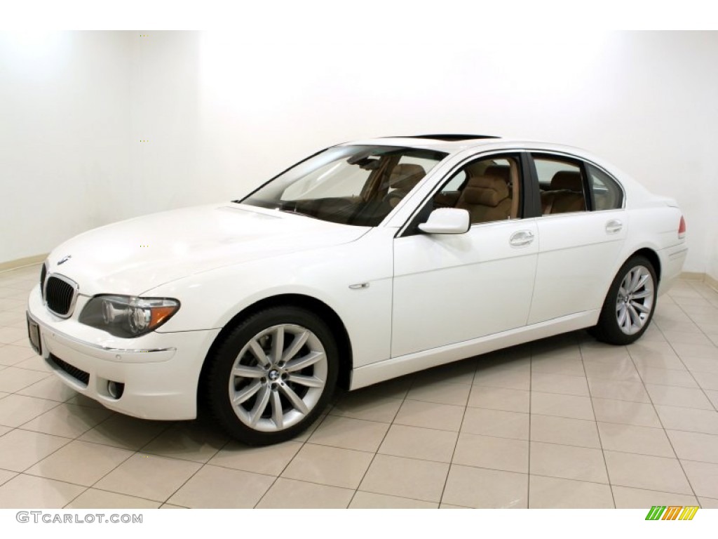 2008 7 Series 750i Sedan - Alpine White / Natural Brown Nasca Leather photo #3