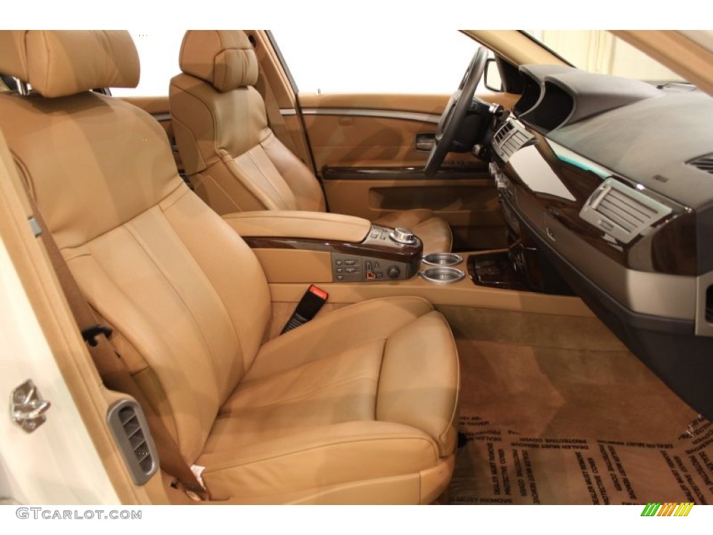 Natural Brown Nasca Leather Interior 2008 BMW 7 Series 750i Sedan Photo #58166834