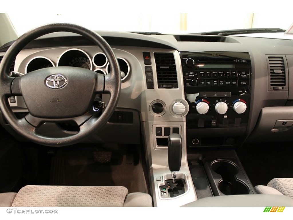 2008 Tundra SR5 Double Cab 4x4 - Super White / Graphite Gray photo #14