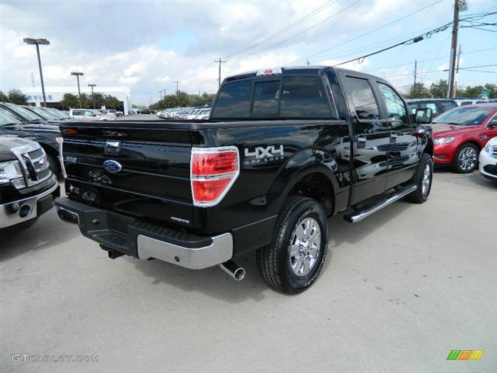 2011 F150 XLT SuperCrew 4x4 - Ebony Black / Steel Gray photo #5