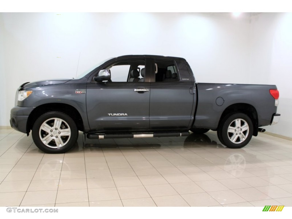 2008 Tundra Limited Double Cab 4x4 - Slate Gray Metallic / Graphite Gray photo #4