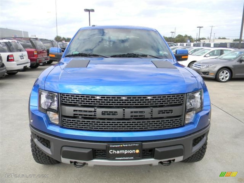 2011 F150 SVT Raptor SuperCrew 4x4 - Blue Flame Metallic / Raptor Black photo #2