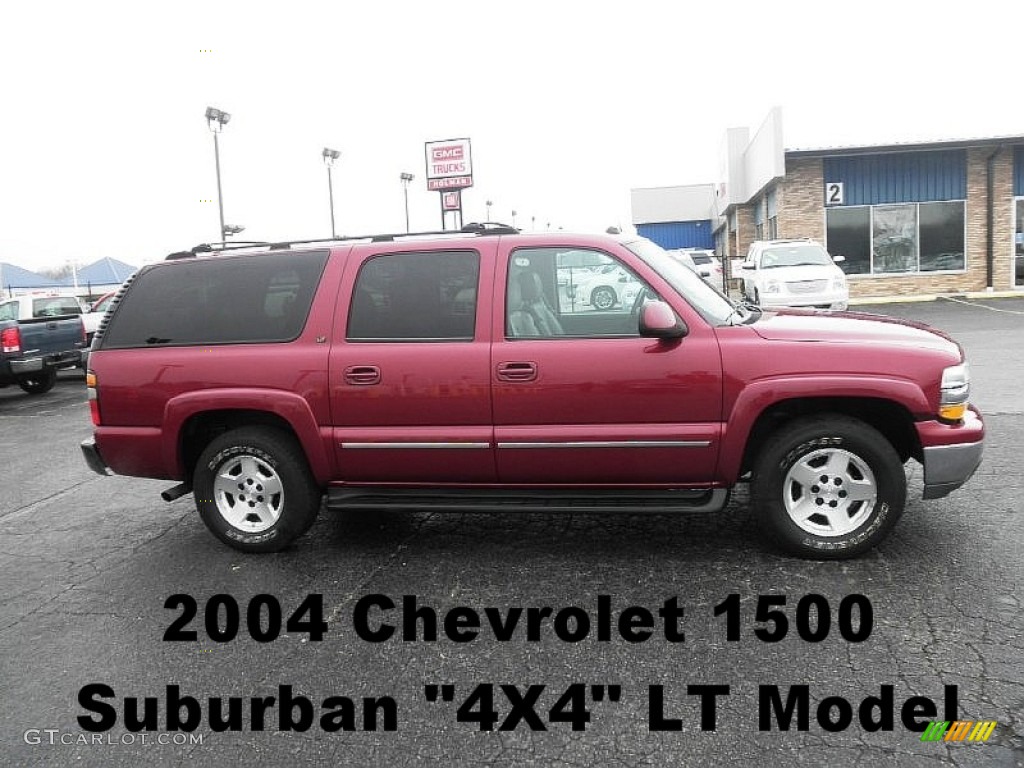 2004 Suburban 1500 LT 4x4 - Sport Red Metallic / Gray/Dark Charcoal photo #1