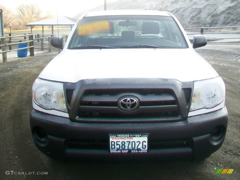 2009 Tacoma Regular Cab - Super White / Graphite Gray photo #6