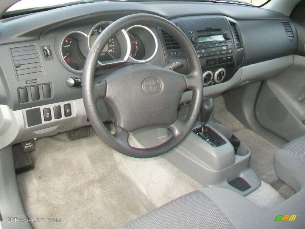 2009 Tacoma Regular Cab - Super White / Graphite Gray photo #8