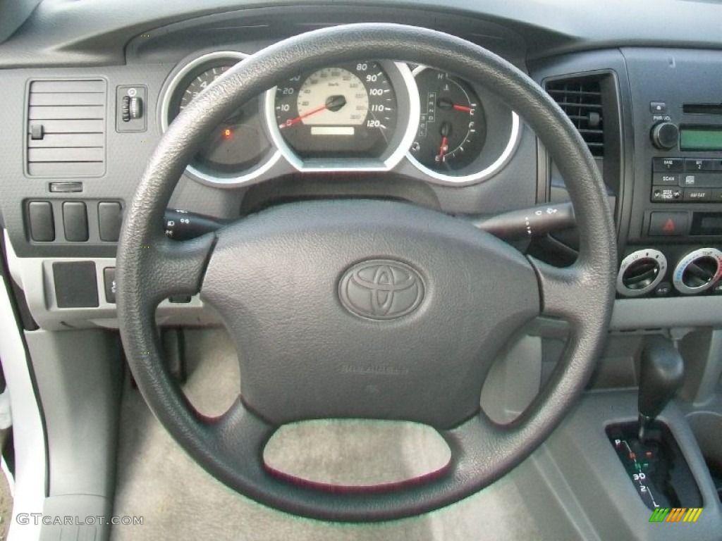 2009 Tacoma Regular Cab - Super White / Graphite Gray photo #13