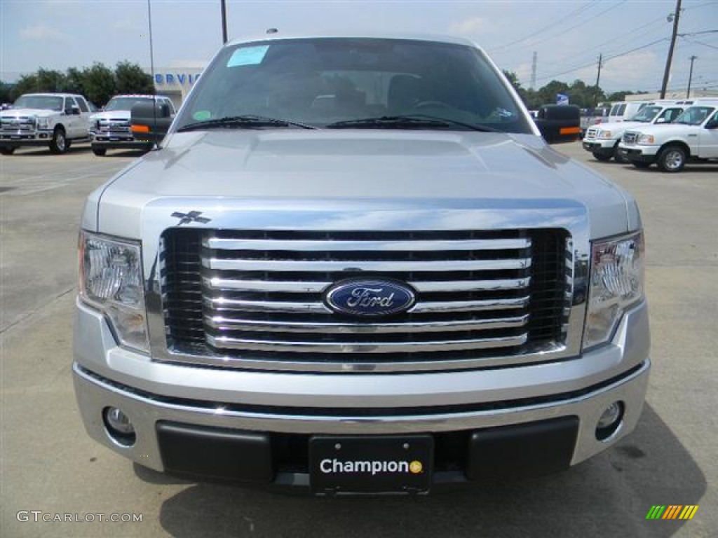 2011 F150 XLT SuperCrew - Ingot Silver Metallic / Steel Gray photo #2